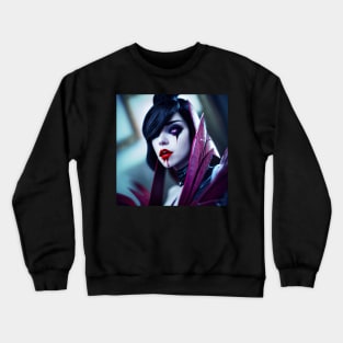 Lady Vampire Halloween Crewneck Sweatshirt